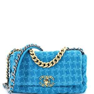 Chanel 19 Flap Bag Quilted Tweed Medium #223809C48B